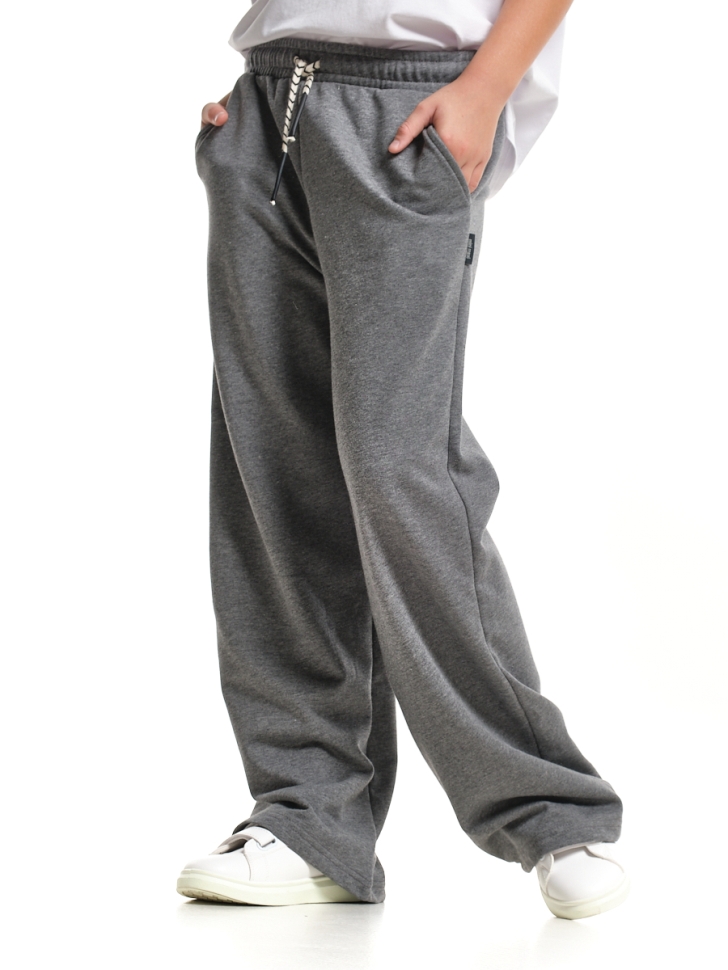 Брюки для девочек Mini Maxi, модель 8027, цвет графит/меланж - Брюки палаццо