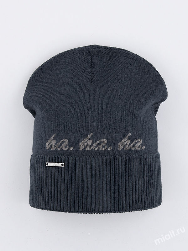 Шапка для мальчика ha-ha-ha, Миалт темная/ночь///темно-бежевый - Шапки весна-осень