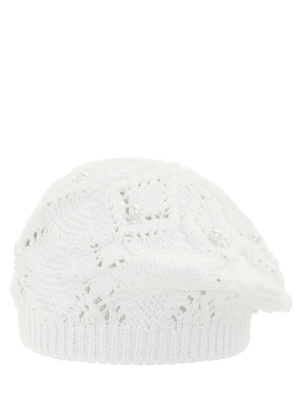 Берет для девочки Настюша берет, Миалт белый - Береты для девочек
