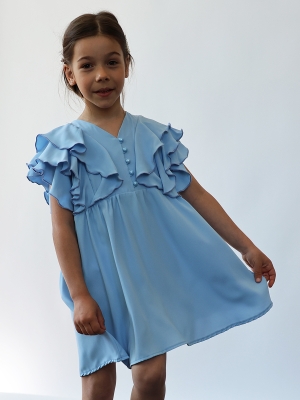 Платье для девочки вискоза БУШОН ST67, цвет голубой