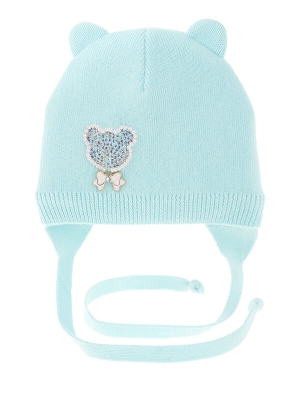 Шапка для девочки Рогалик, Миалт светло-мятный, весна-осень