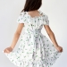 Платье для девочки вискоза БУШОН ST65, цвет белый/зеленая вишня