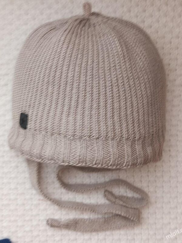 Шапка для мальчика Данилка, Миалт серо-бежевый, зима - Шапки осень-зима