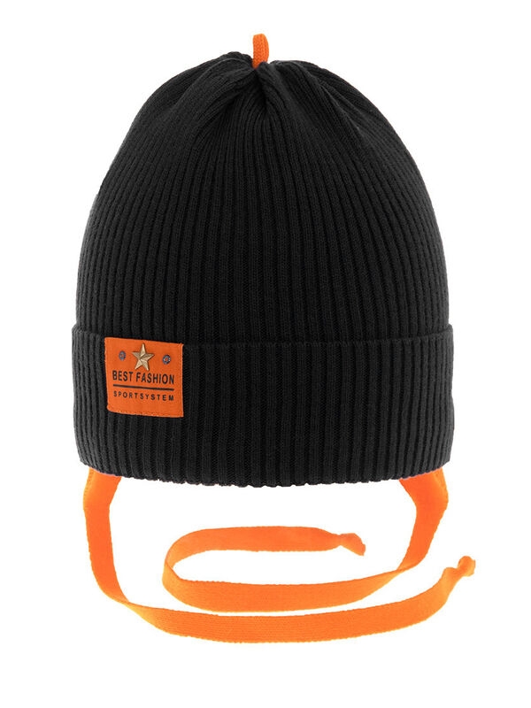 Шапка для мальчика Королек, Миалт черный, весна-осень - Шапки весна-осень