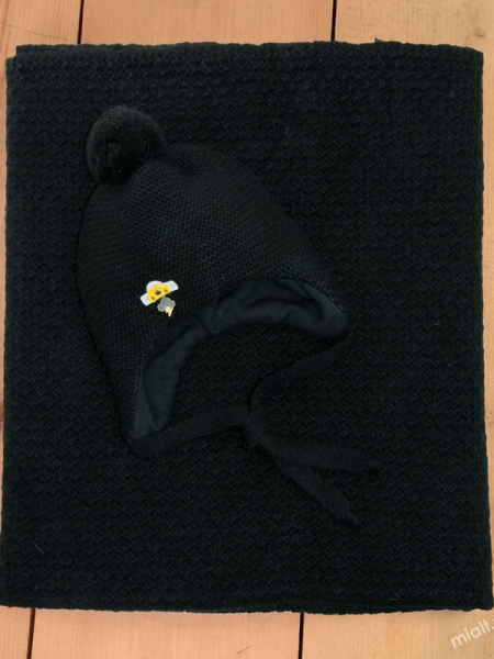 Комплект для мальчика Снеж Boy комплект, Миалт черный, зима - Комплекты: шапка и шарф