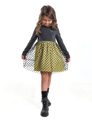 Платье для девочек Mini Maxi, модель 6157, цвет черный/желтый