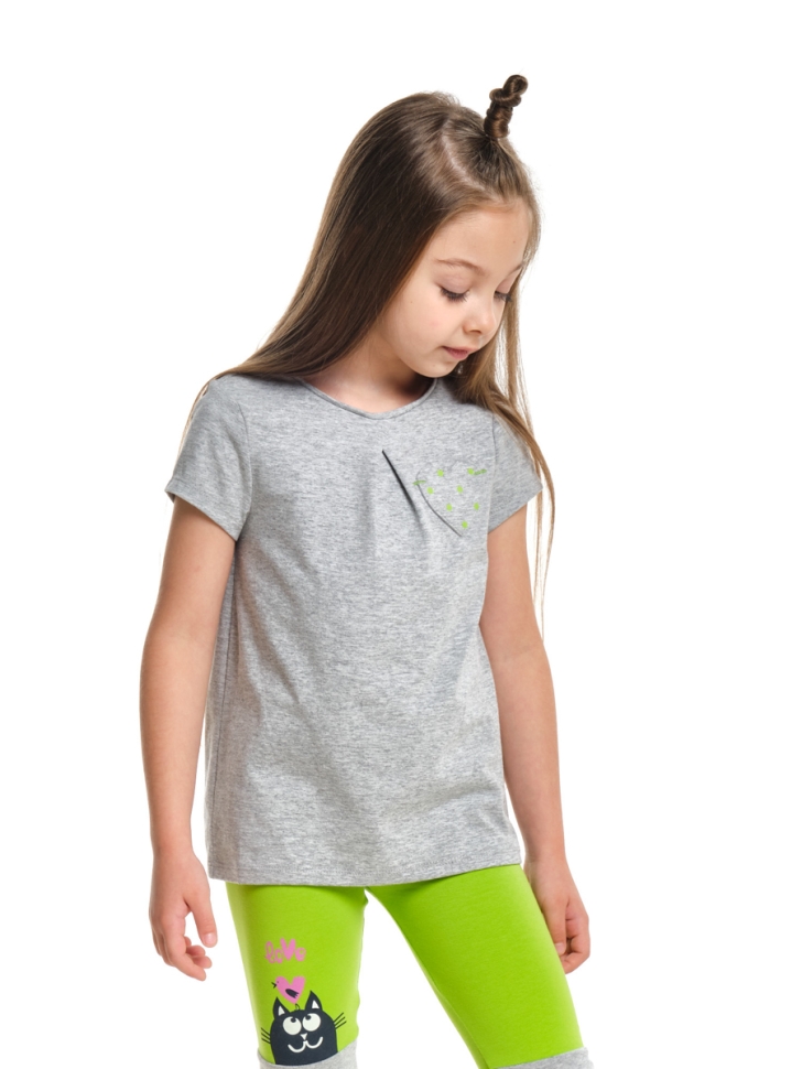 Футболка для девочек Mini Maxi, модель 2047, цвет серый/меланж - Футболки для девочек