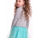 Платье для девочек Mini Maxi, модель 6860, цвет серый/бирюзовый