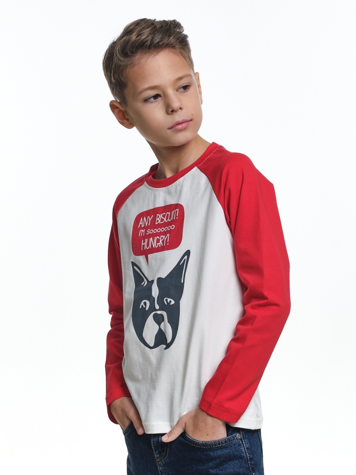 Футболка для мальчиков Mini Maxi, модель 0729, цвет красный - Лонгсливы / футболки - дл. рукав