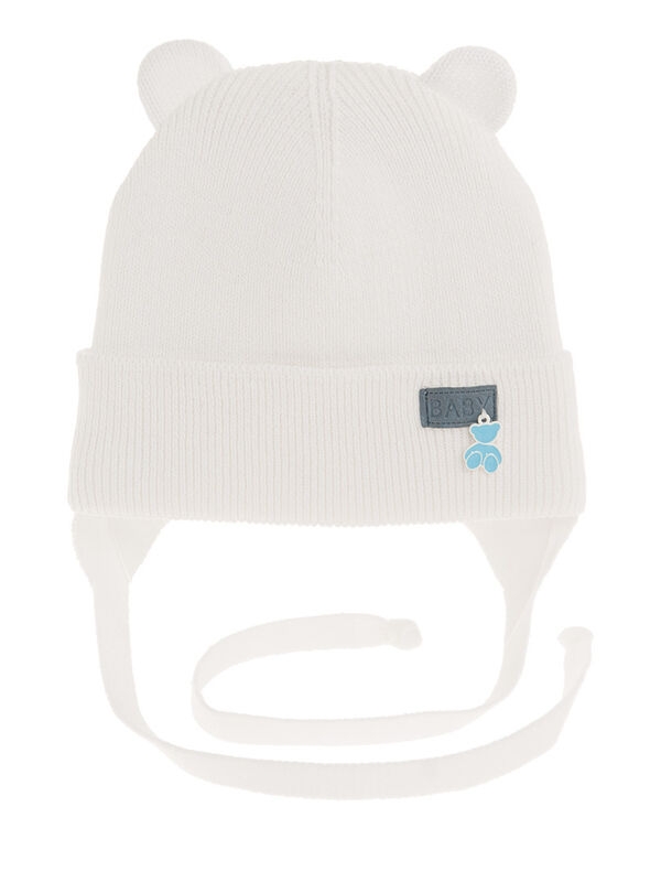 Шапка для мальчика Тео, Миалт белый, весна-осень - Шапки весна-осень