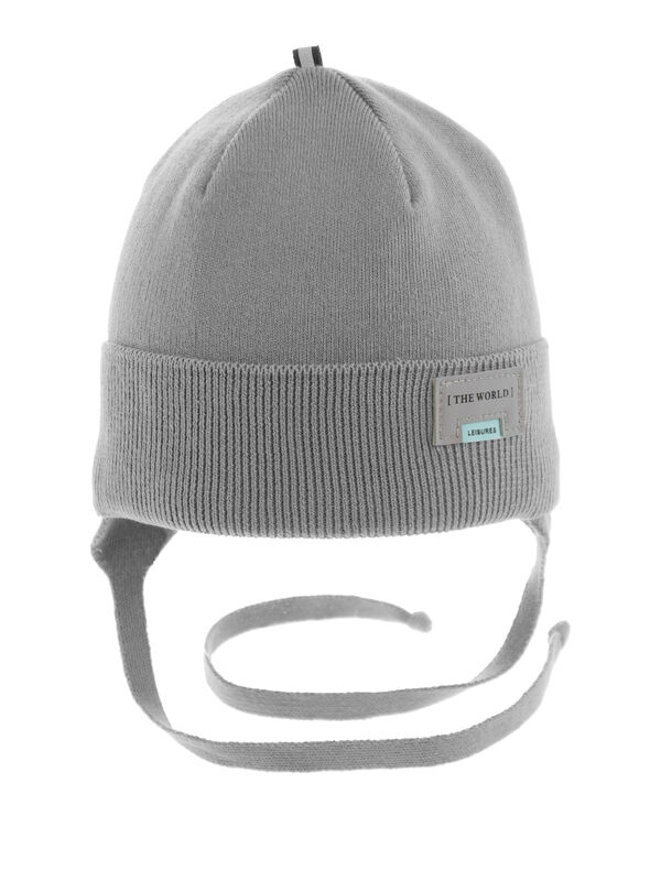 Шапка для мальчика Хром, Миалт светло-серый, весна-осень - Шапки весна-осень