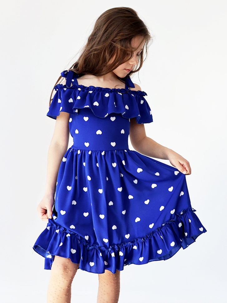 Платье для девочки вискоза БУШОН ST65, цвет электрик - Платья коктельные / вечерние