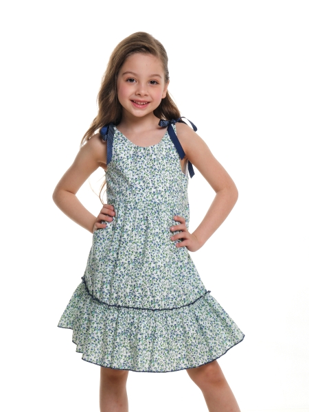 Платье для девочек Mini Maxi, модель 7494, цвет голубой - Платья для девочек с коротким рукавом