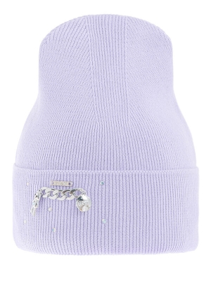Шапка для девочки Children style, Миалт бледно-сиреневый, весна-осень