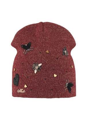 Шапка для девочки Улей, Миалт красный, весна-осень