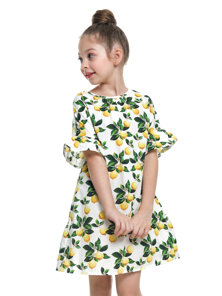 Платье для девочек Mini Maxi, модель 7074, цвет желтый - Платья для девочек с коротким рукавом