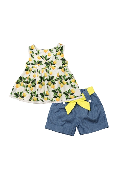 Комплект одежды для девочек Mini Maxi, модель 6431/6432, цвет желтый - Комплекты летние