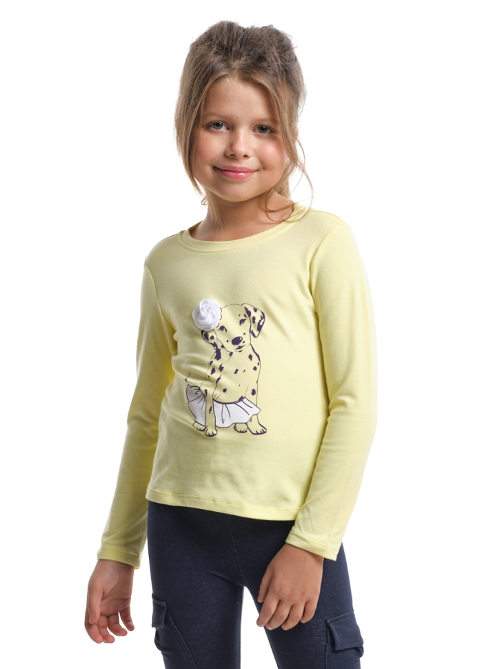 Лонгслив для девочек Mini Maxi, модель 3762, цвет желтый - Лонгсливы