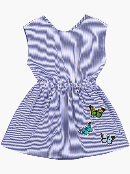 Платье для девочек Mini Maxi, модель 4677, цвет синий/мультиколор - Платья для девочек с коротким рукавом