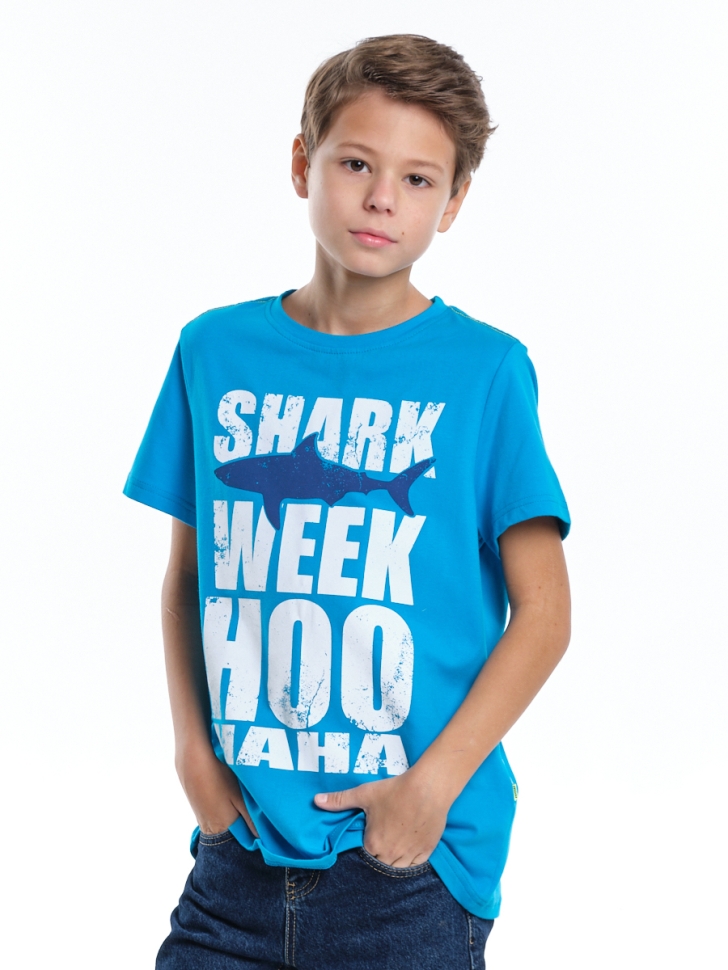 Футболка для мальчиков Mini Maxi, модель 5118, цвет бирюзовый - Футболки для мальчиков