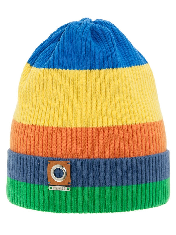 Шапка для мальчика Торнадо, Миалт ярко-зеленый/ярко-синий, весна-осень - Шапки весна-осень
