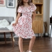 Платье для девочки вискоза БУШОН ST65, цвет белый/красный маки