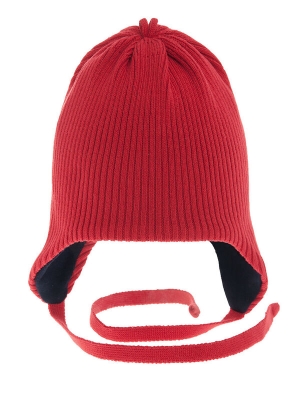 Шапка для мальчика Ленивец, Миалт красный, весна-осень