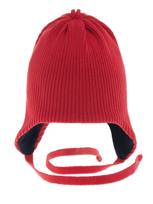 Шапка для мальчика Ленивец, Миалт красный, весна-осень - Шапки весна-осень