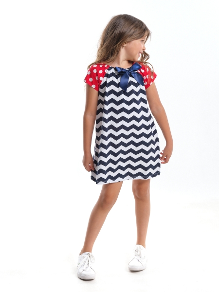 Платье для девочек Mini Maxi, модель 4077, цвет синий - Платья для девочек с коротким рукавом