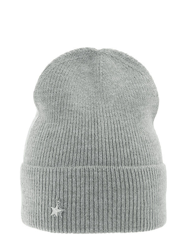 Шапка для девочки Фигура, Миалт светло-серый, весна-осень - Шапочки молодежные