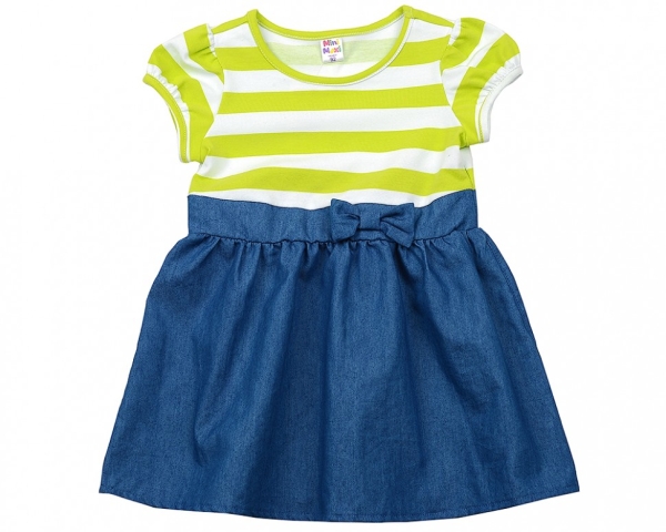 Платье для девочек Mini Maxi, модель 2742, цвет салатовый/мультиколор - Платья для девочек с коротким рукавом