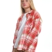 Рубашка для девочек Mini Maxi, модель 7998, цвет красный/клетка