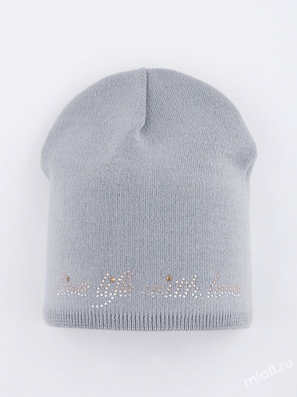 Шапка для девочки Life, Миалт бледно-серый, весна-осень - Для девочек весна-осень
