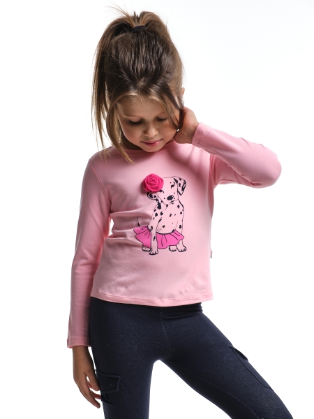 Лонгслив для девочек Mini Maxi, модель 3762, цвет розовый - Лонгсливы