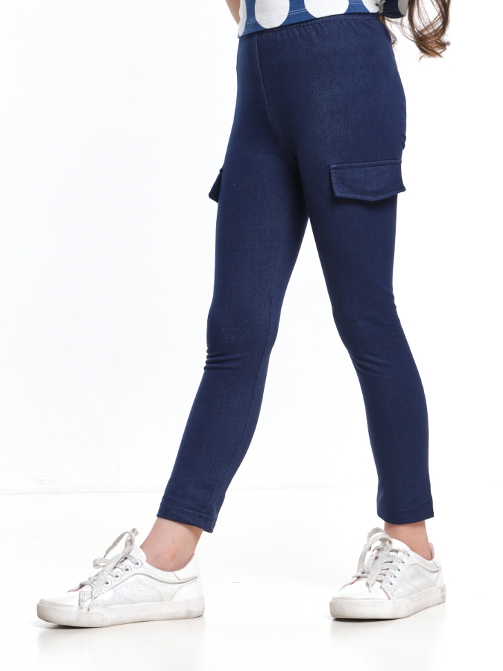 Бриджи для девочек Mini Maxi, модель 2502, цвет синий - Легинсы / лосины