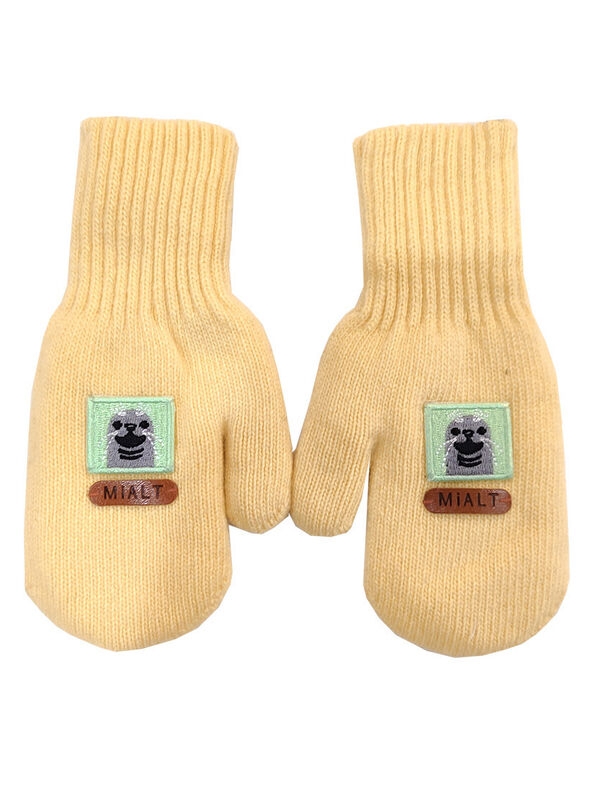 Варежки для мальчика Живчик, Миалт желтый, зима - Варежки