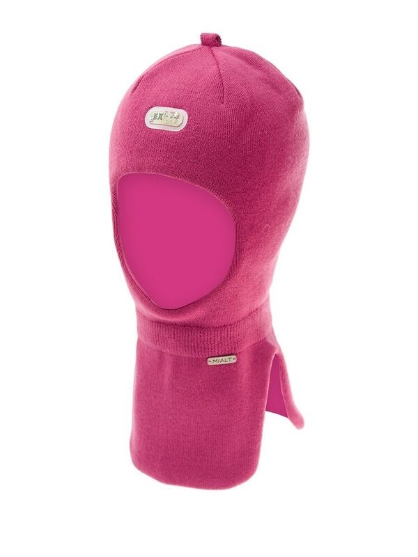 Шлем для девочки Динара, Миалт темно-розовый, весна-осень-зима - Шапки-шлемы осень-весна