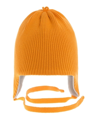 Шапка для мальчика Ленивец, Миалт светло-оранжевый, весна-осень