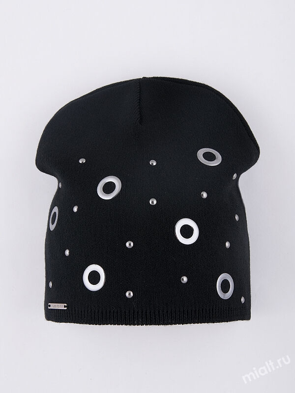 Шапка для девочки Рокси, Миалт черный, весна-осень - Для девочек весна-осень