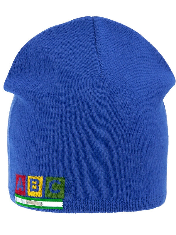 Шапка для мальчика Триколор, Миалт ярко-синий, весна-осень - Шапки весна-осень