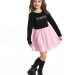 Платье для девочек Mini Maxi, модель 6366, цвет черный/розовый