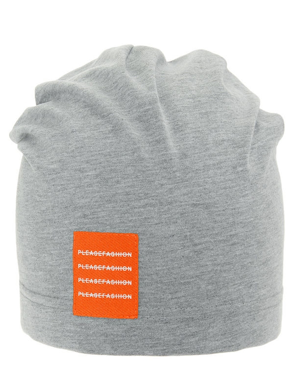 Шапка Дрейф, Миалт серый/меланж/оранжевый, лето - Шапки весна-осень