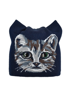 Шапка для девочки Муська, Миалт темно-синий, весна-осень