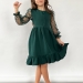 Платье для девочки нарядное БУШОН ST52, цвет изумрудный