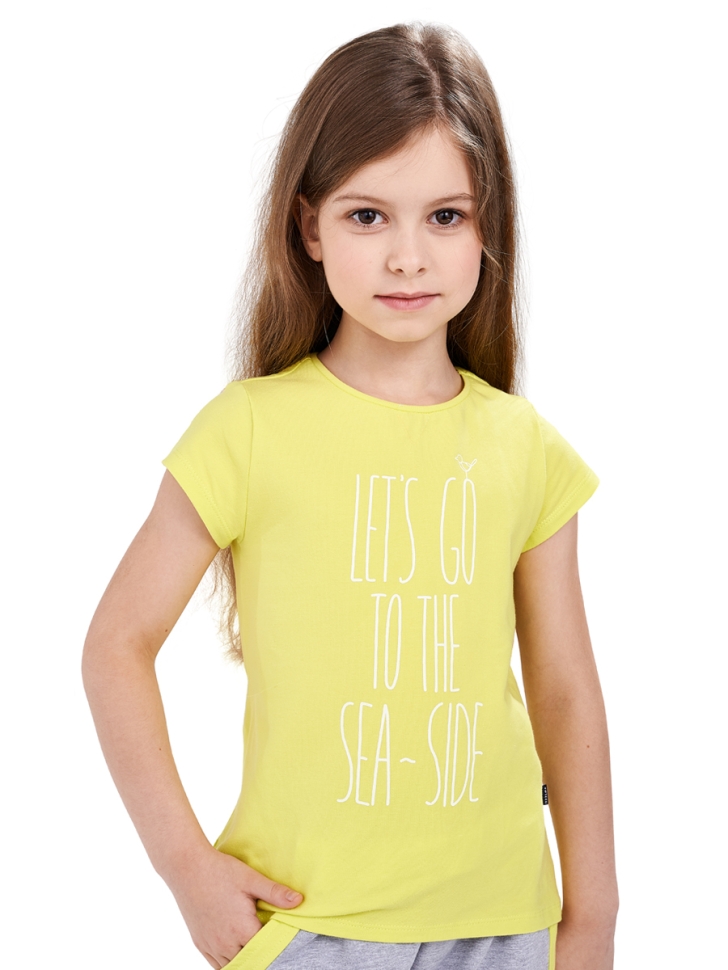 Футболка для девочек Mini Maxi, модель 0863, цвет желтый - Футболки для девочек