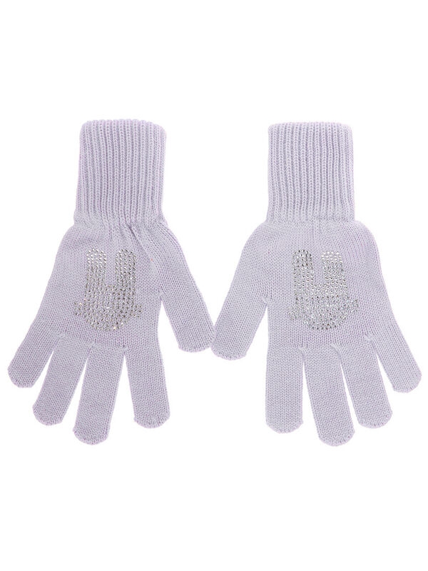 Перчатки для девочки Улыбашка, Миалт светло-сиреневый, весна-осень - Перчатки