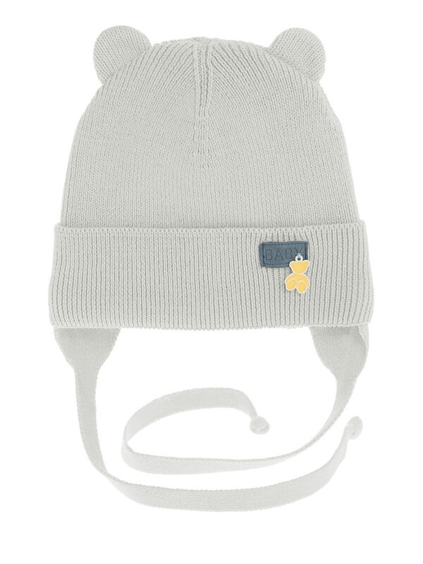 Шапка для мальчика Тео, Миалт светло-серый/меланж, весна-осень - Шапки весна-осень