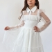 Платье для девочки нарядное БУШОН ST79, цвет белый