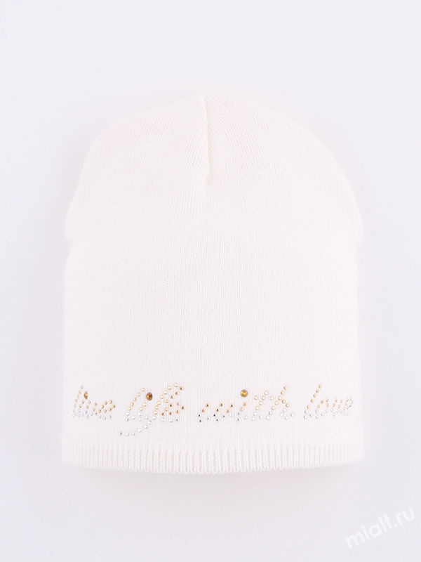 Шапка для девочки Life, Миалт белый, весна-осень - Для девочек весна-осень