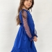 Платье для девочки нарядное БУШОН ST52, цвет синий электрик